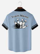 Tall Men's Custom Strike Force Bowling Short Sleeve Shirt Eleven Oasis