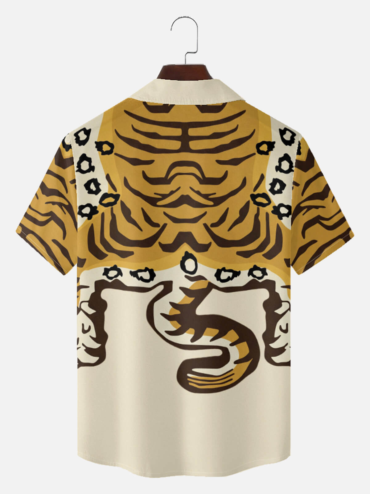 Tall Men's Korean Folk Tiger Short Sleeve Shirt Eleven Oasis