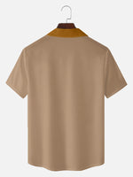 Tall Men's Retro Diamond Panel Short Sleeve Shirt Eleven Oasis