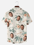 Tall  Men's Custom Face "Best Dad" Hawaiian Short Sleeve Shirt Eleven Oasis