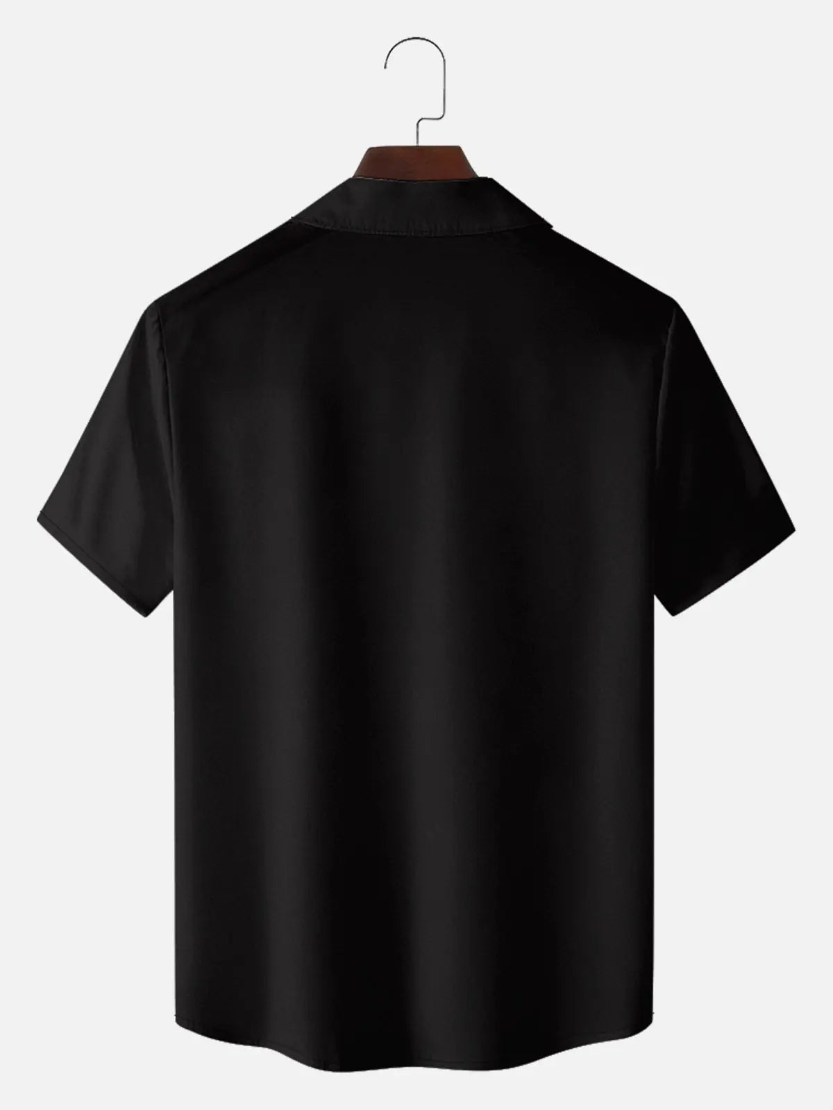 Men's Basic 50s Style Camp Collar Bowling Short Sleeve Shirt ElevenOasis