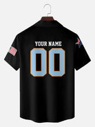 Men's Custom Racing Flags Stripes & Stars Short Sleeve Shirt Eleven Oasis