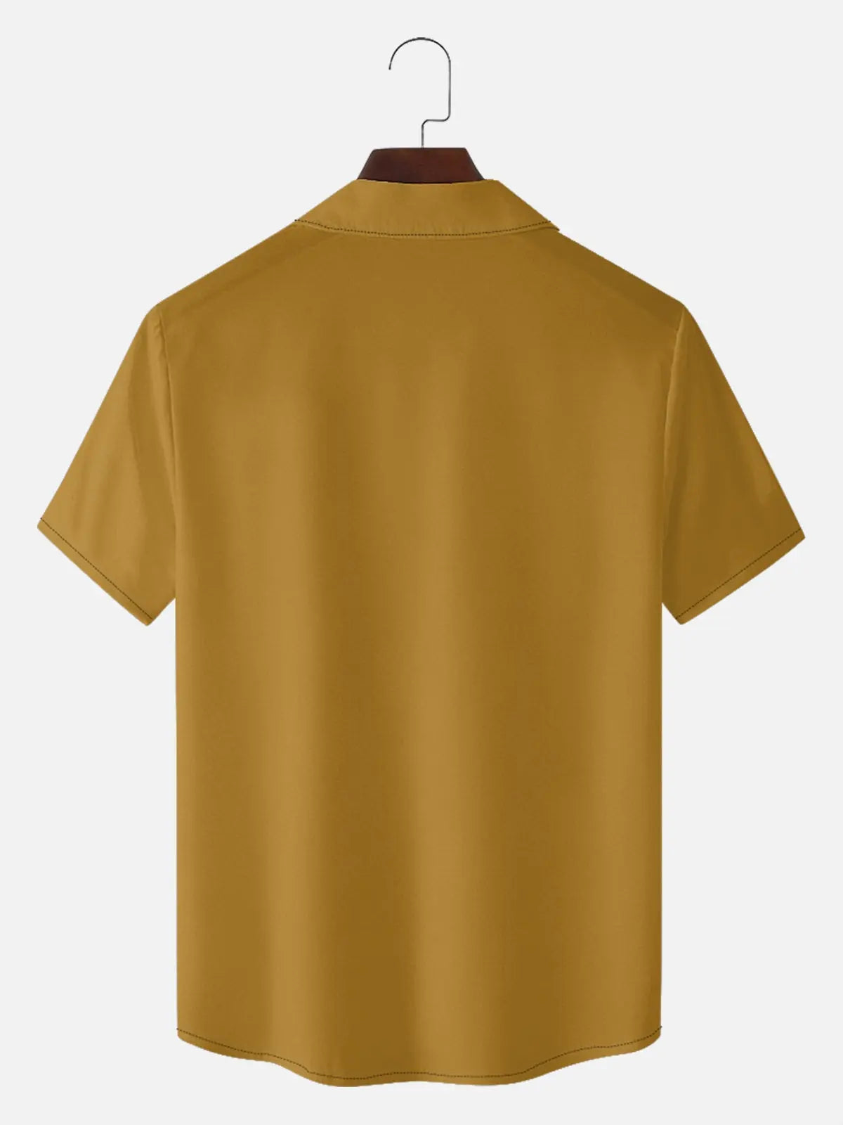 Men's Basic 50s Style Camp Collar Bowling Short Sleeve Shirt ElevenOasis