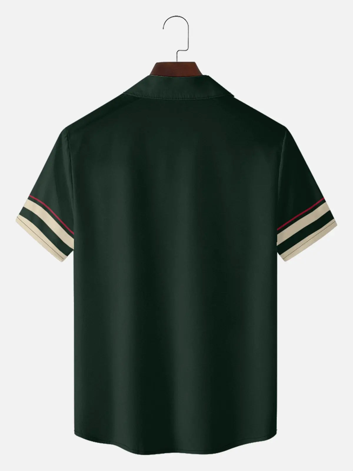 Men's Classic Contrast Trim Customizable Short Sleeve Shirt ElevenOasis