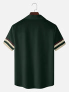 Men's Classic Contrast Trim Customizable Short Sleeve Shirt ElevenOasis