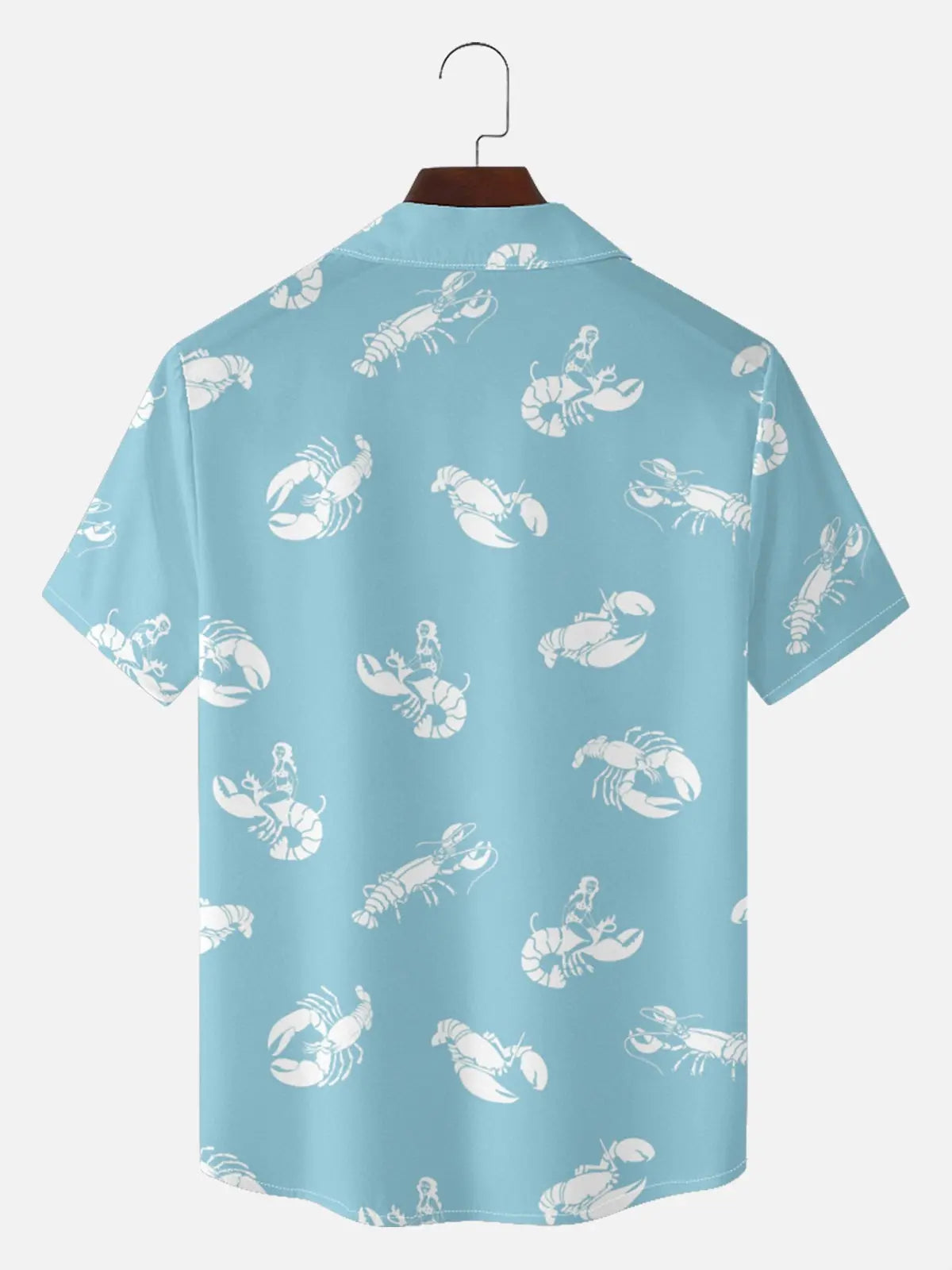 Men's Lobster Pin-Up Short Sleeve Shirt ElevenOasis