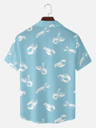 Men's Lobster Pin-Up Short Sleeve Shirt ElevenOasis