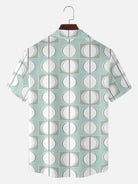 Tall Men's Mid-Century Modern Circle Pattern Short Sleeve Shirt - Tony Soprano Wardrobe?