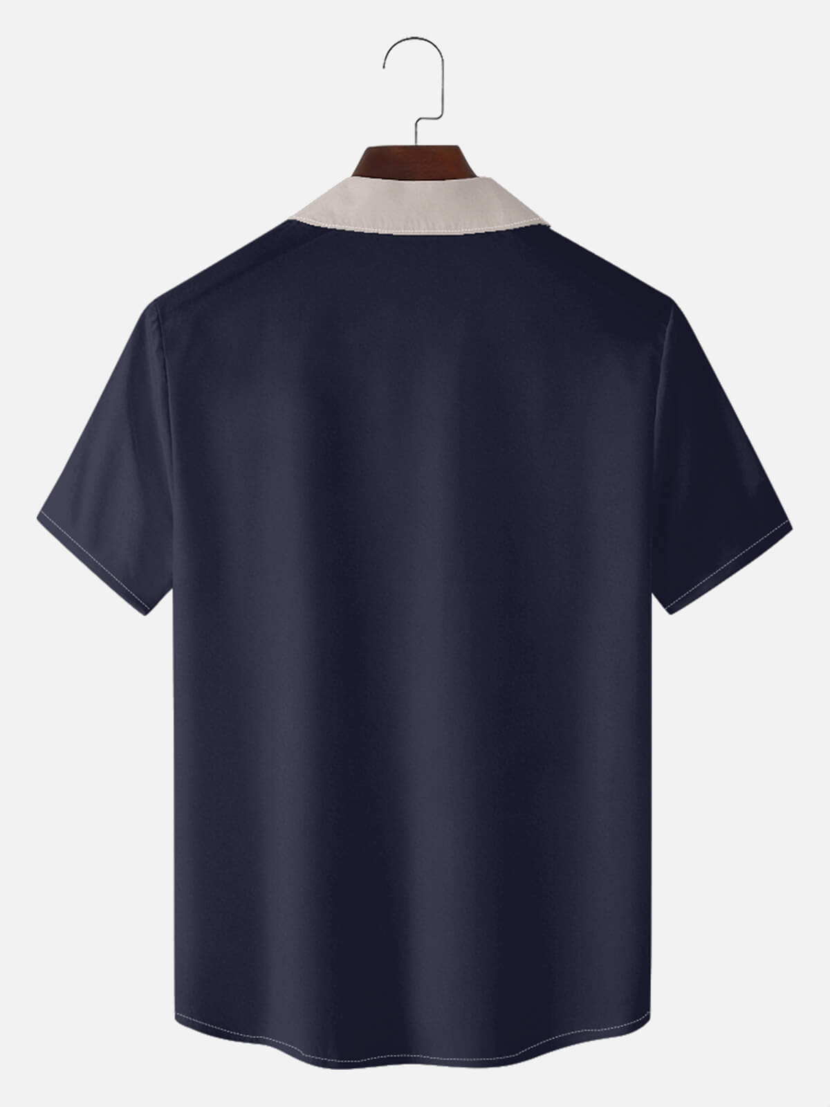 Tall Men's Retro Bold Colorblock Panel Short Sleeve Shirt Eleven Oasis