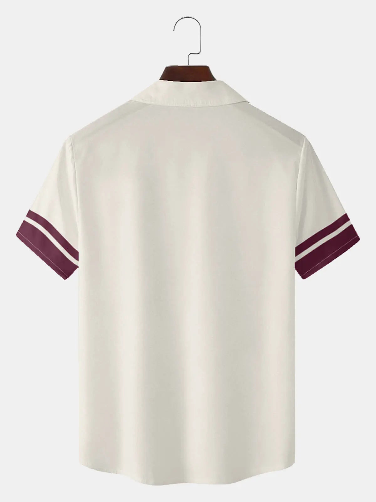 Tall Men's Vintage-Inspired Striped Bowling Short Sleeve Shirt Eleven Oasis