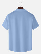 Men's Retro Tonal Panel Short Sleeve Shirt Eleven Oasis