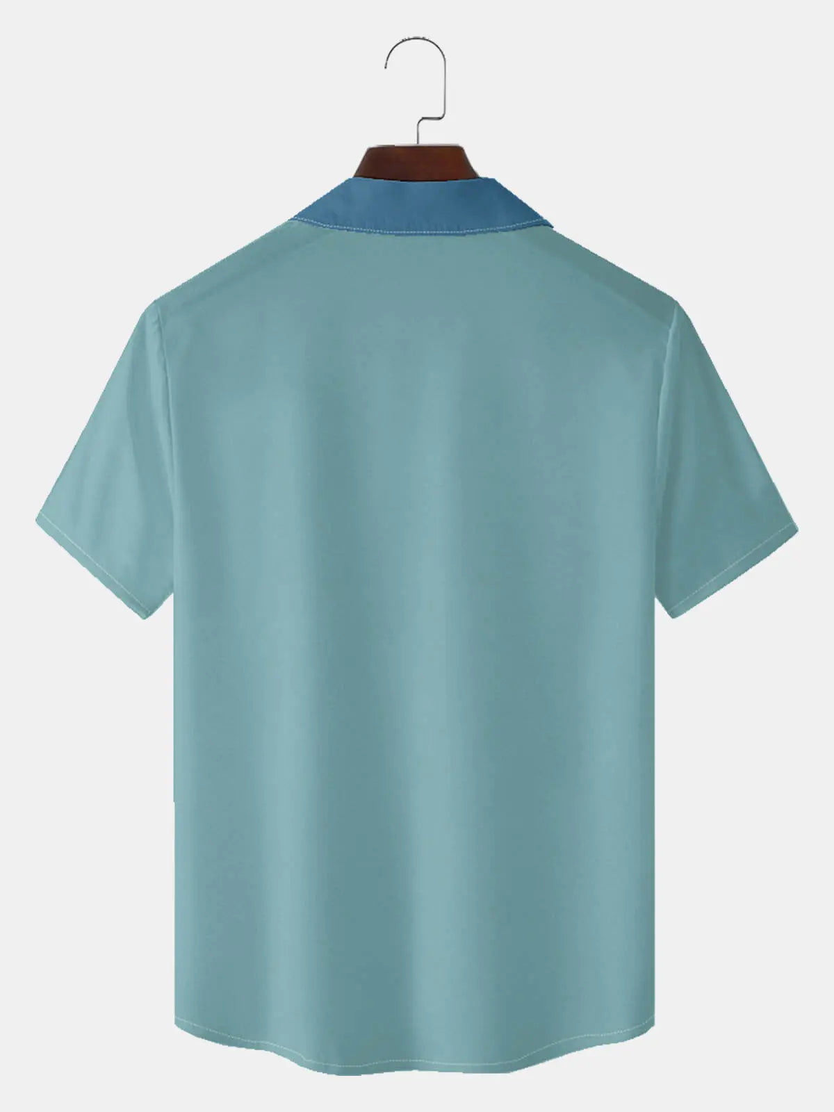 Tall Men's Multi-Colored Stripes Bowling Short Sleeve Shirt Eleven Oasis