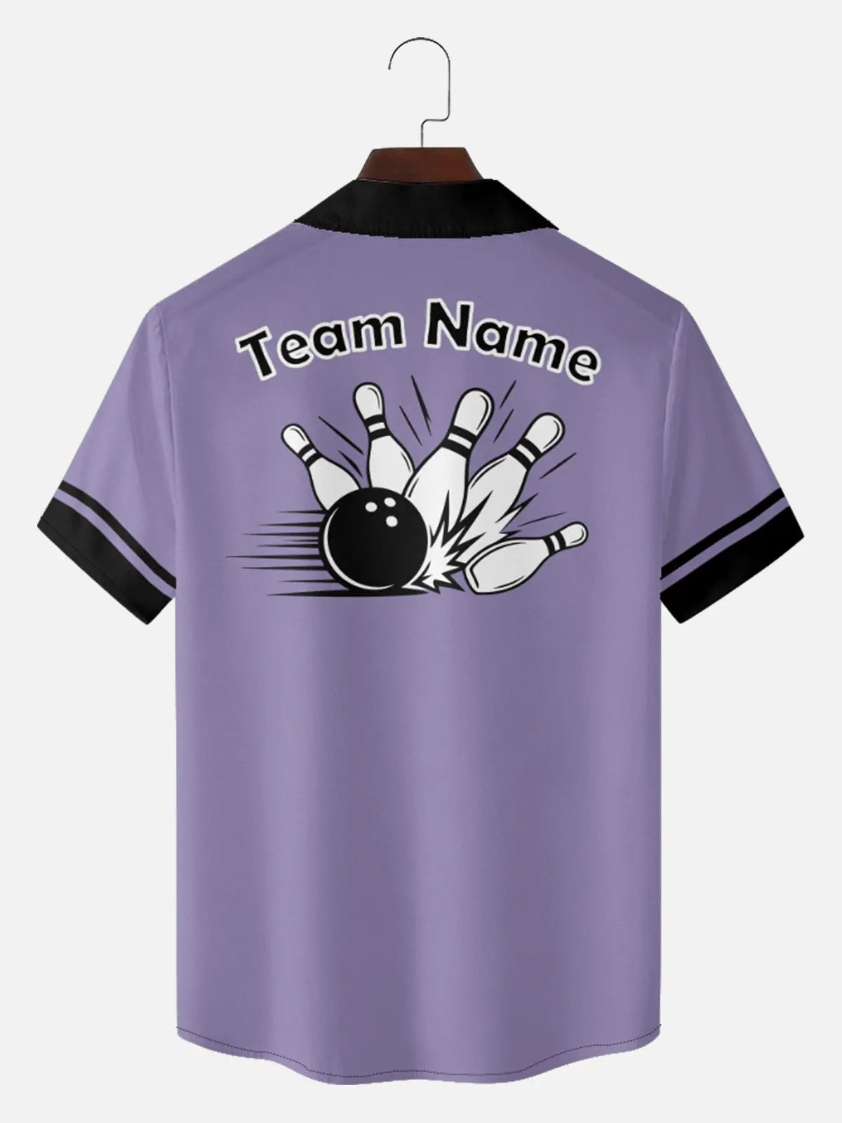 Tall Men's Custom Strike Force Bowling Short Sleeve Shirt Eleven Oasis