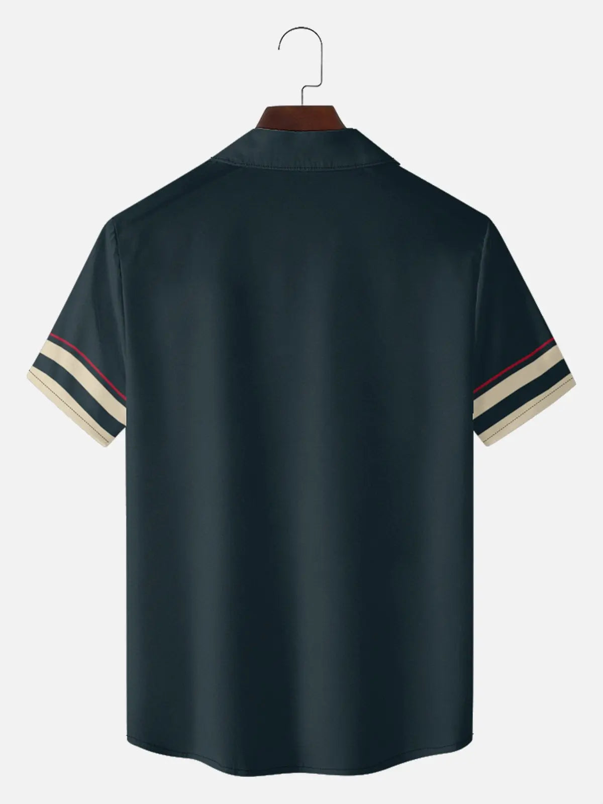 Men's Classic Contrast Trim Customizable Short Sleeve Shirt ElevenOasis