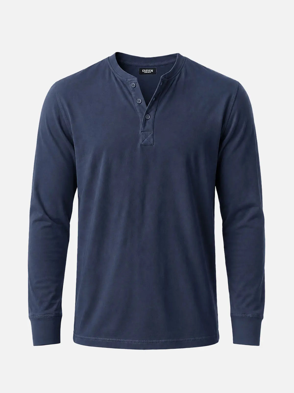 Men's Classic Henley Slim Fit Long Sleeve Shirt Eleven Oasis
