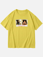 Custom Photos & Names Cotton Short Sleeve T-Shirt Eleven Oasis