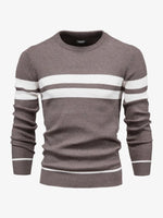 Men's Slim Stripe Knit Sweater Eleven Oasis