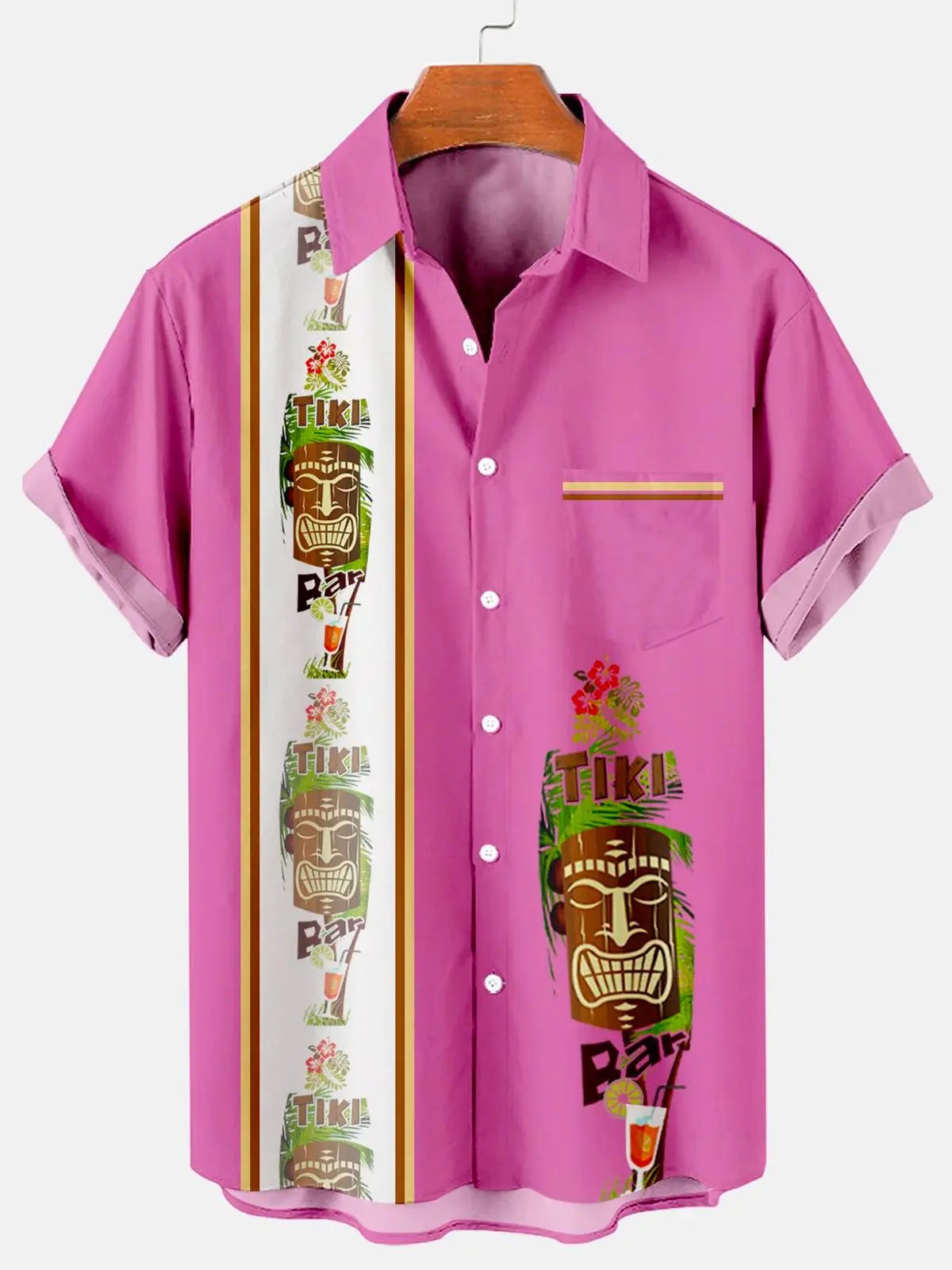 Men's Tiki Bar Paradise Short Sleeve Shirt ElevenOasis
