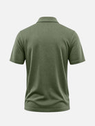 Men's Textured Knit Short Sleeve Polo Shirt ElevenOasis
