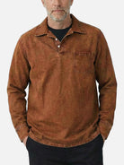 Men's Washed Long Sleeve Henley Shirt Eleven Oasis