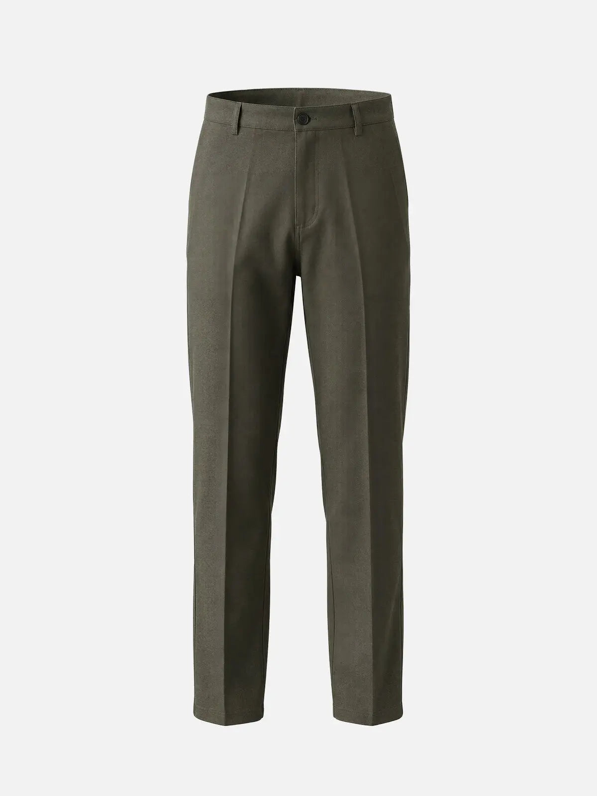 Men's Pleated Straight-Leg Cotton Chino Pants ElevenOasis