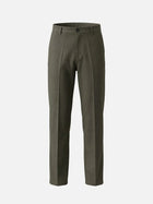 Men's Pleated Straight-Leg Cotton Chino Pants