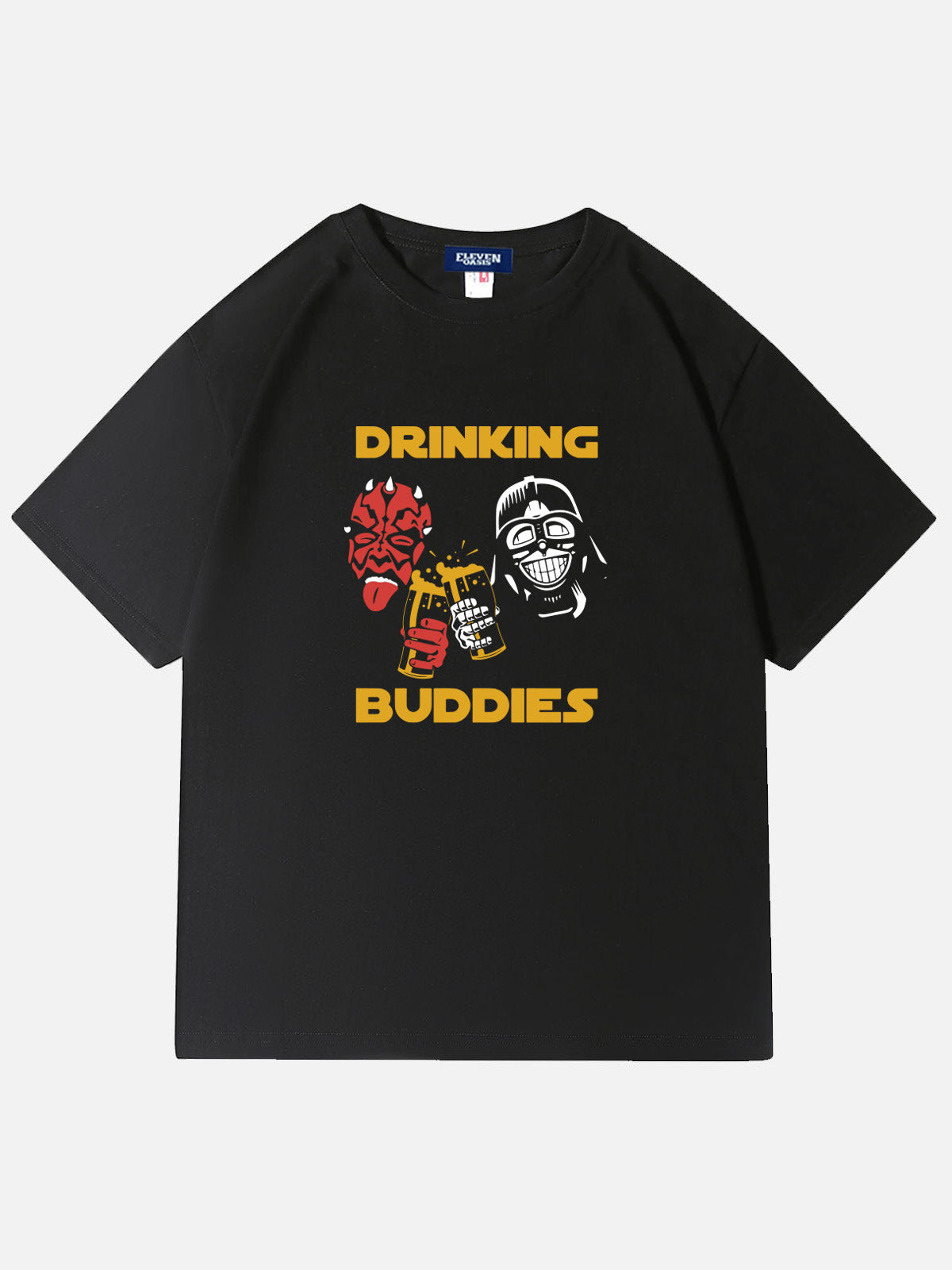Men's Science Fiction Basic Cotton Round Neck Short Sleeve T - Shirt Star Wars Drinking Buddies Eleven Oasis