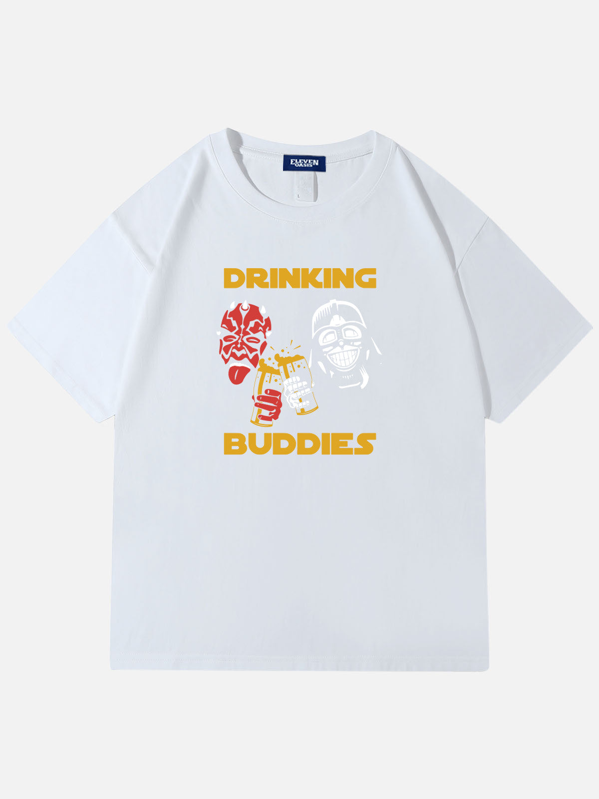 Men's Science Fiction Basic Cotton Round Neck Short Sleeve T - Shirt Star Wars Drinking Buddies Eleven Oasis