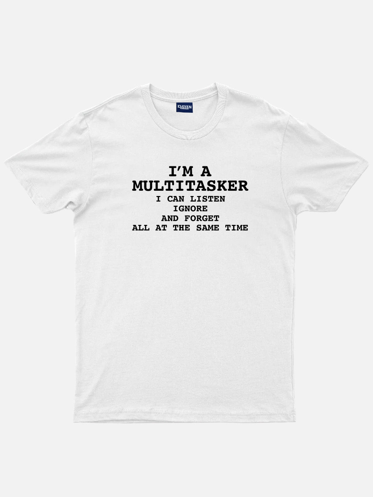 Multitasker Definition Cotton T-Shirt Eleven Oasis