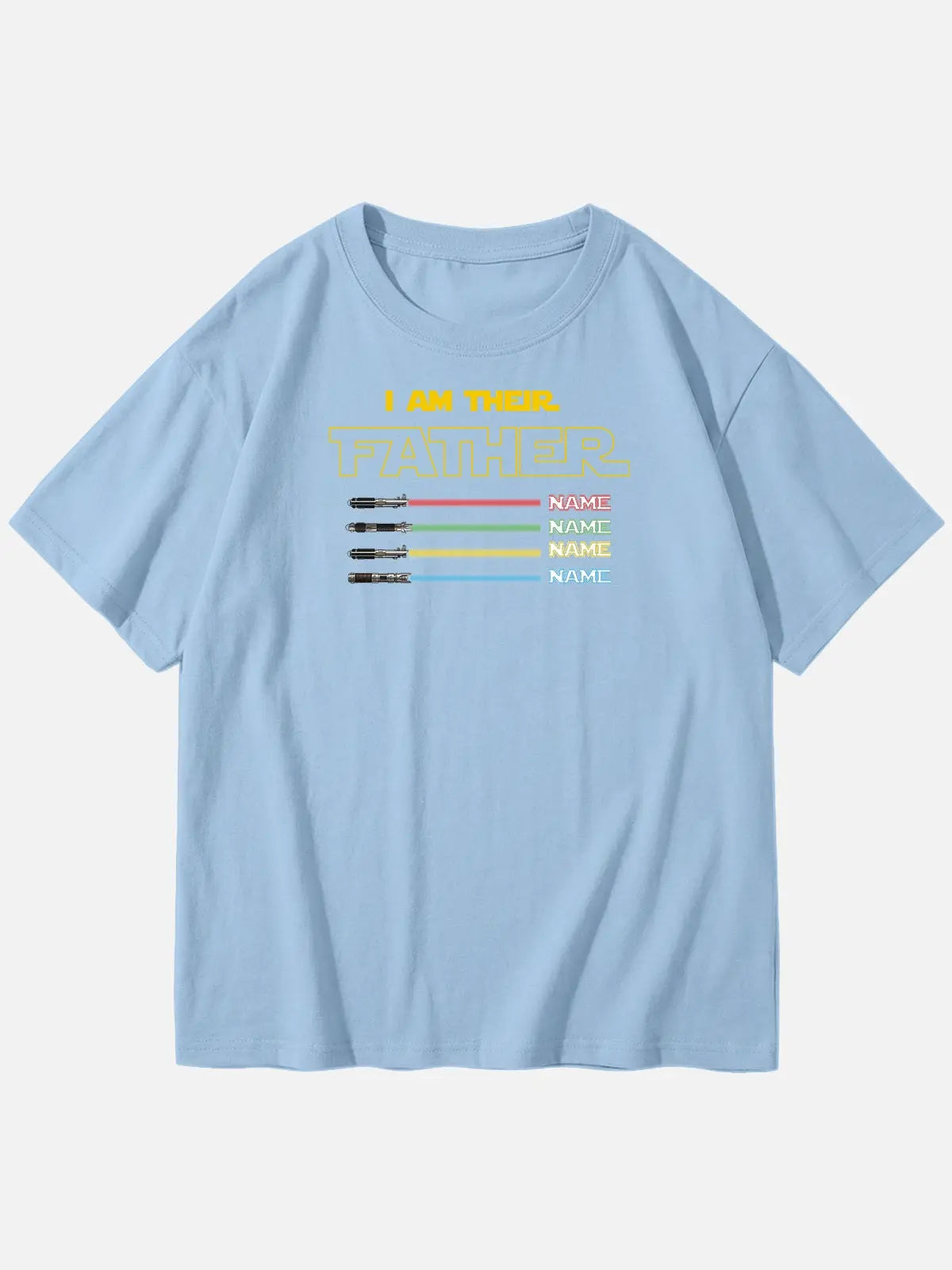 Men's Custom Lightsaber Father's Day Short Sleeve T-Shirt Eleven Oasis