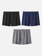 Men's Cotton Stretch Button Fly Boxer Shorts 3-Pack Eleven Oasis