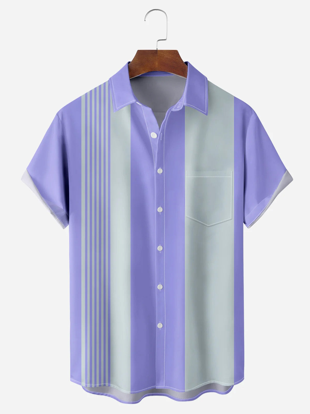 Tall Size Men's Basic Striped Bowling Short Sleeve Casual ShirtMens short sleeve shirts Big and tall Mens shirts Short sleeve shirts for men Mens 4xl shirts Casual short sleeve shirts