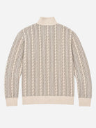 Men's Cable Knit Quarter-Zip Slim Fit Sweater Eleven Oasis