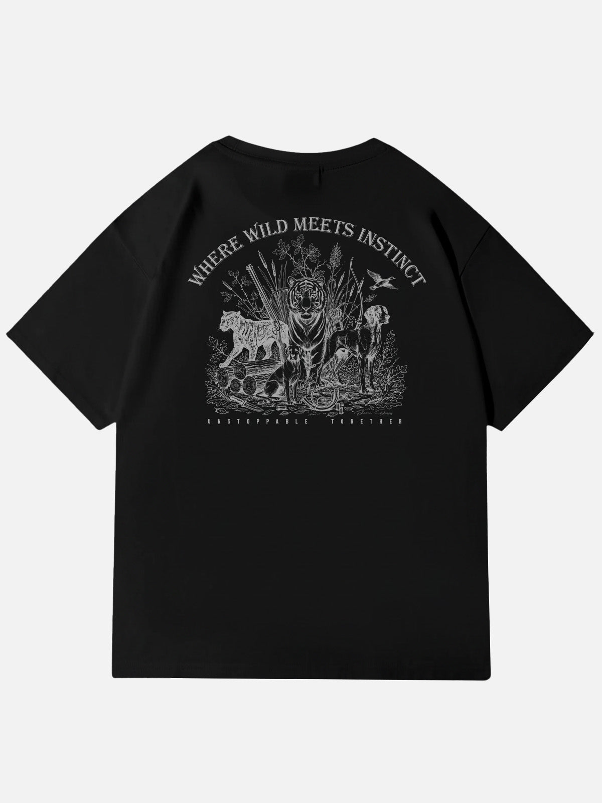 Where Wild Meets Instinct Graphic Cotton T-Shirt Eleven Oasis