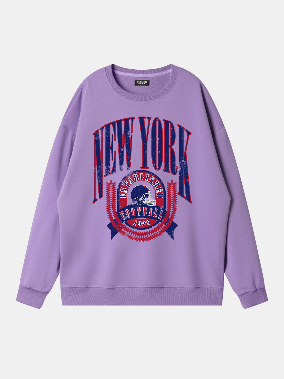 New York American Football Crest Sweatshirt Eleven Oasis