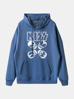 KISS Logo Band Faces Graphic Hoodie Eleven Oasis