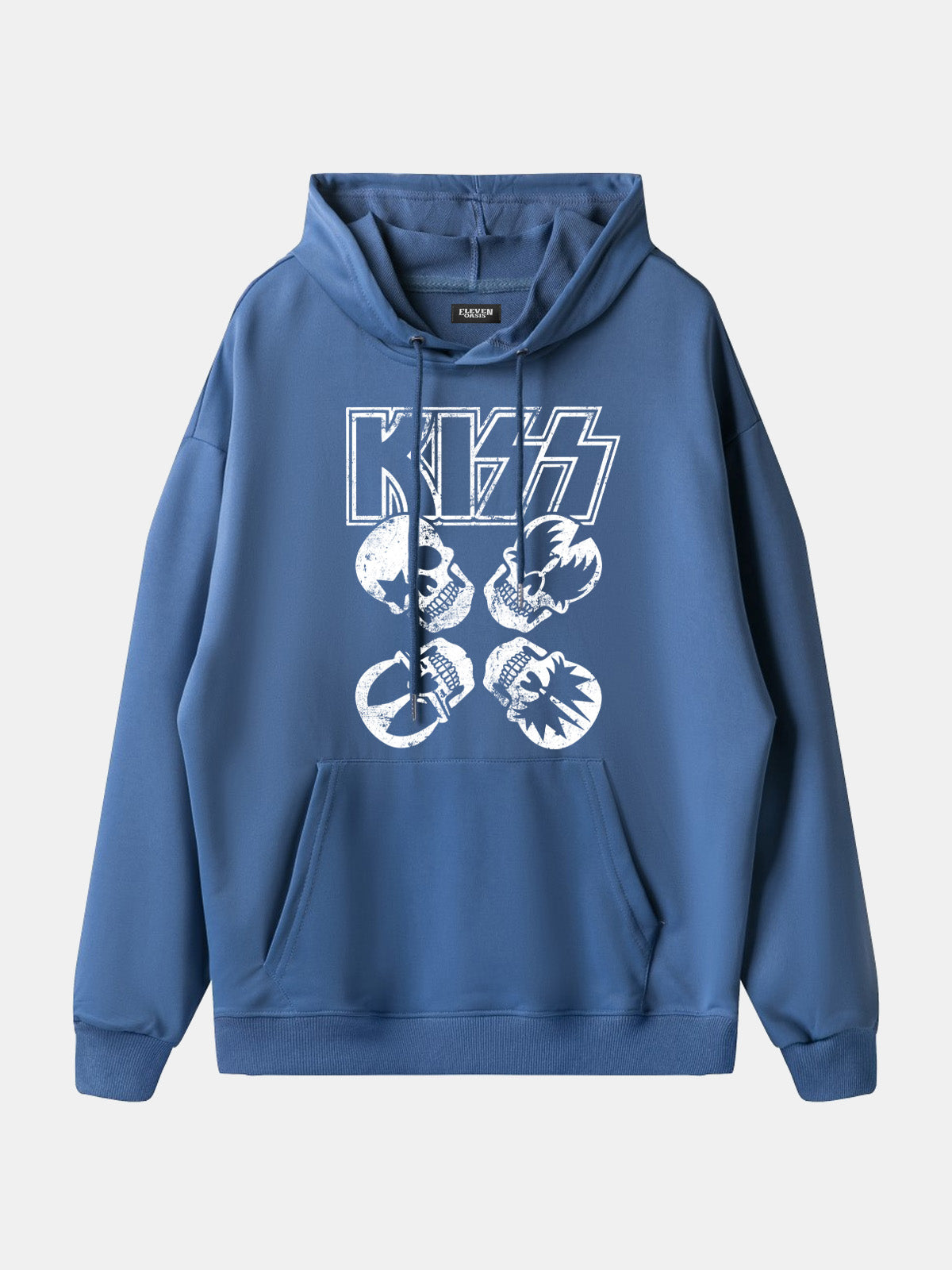 KISS Logo Band Faces Graphic Hoodie Eleven Oasis