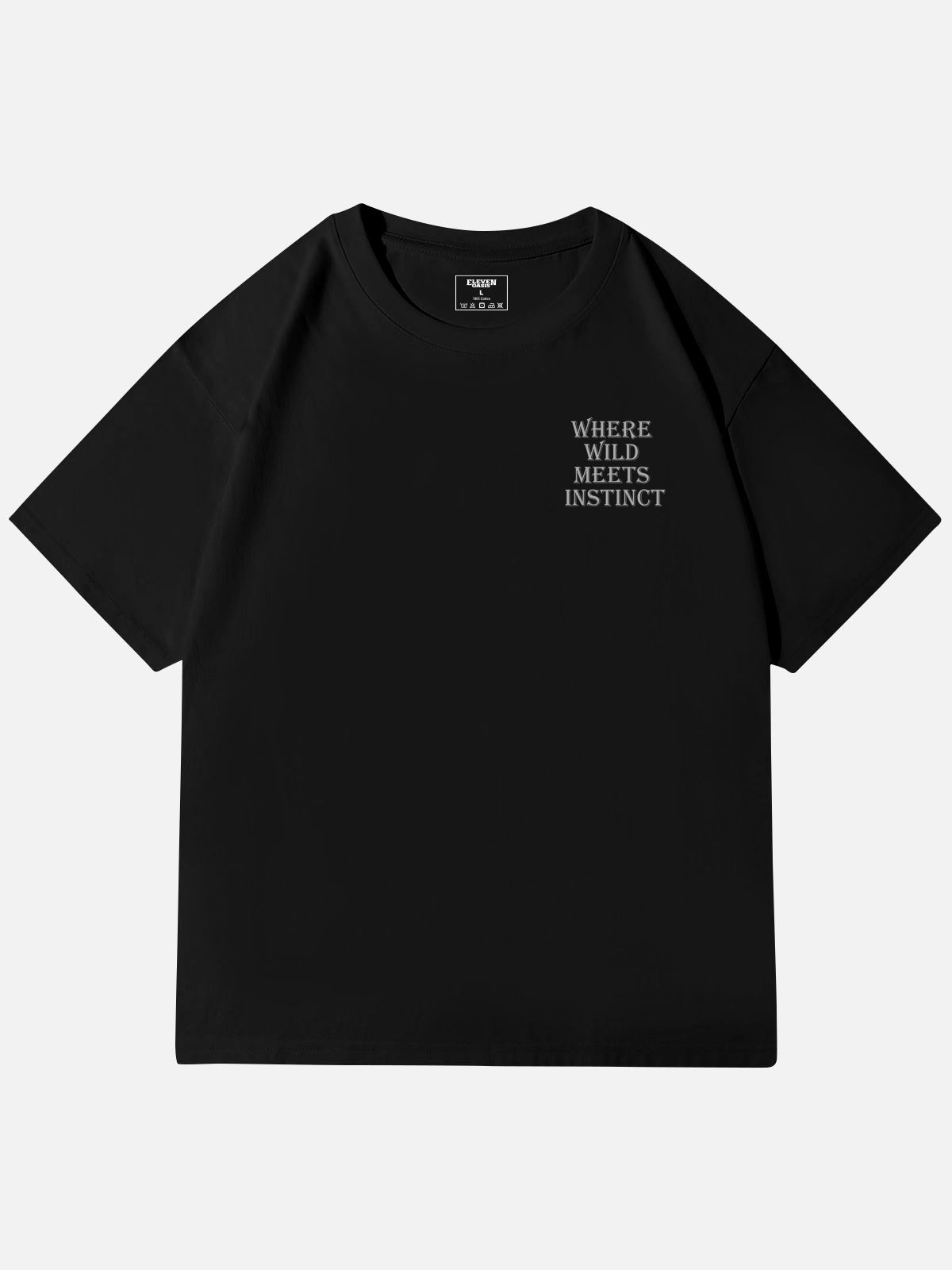 Where Wild Meets Instinct Graphic Cotton T-Shirt Eleven Oasis