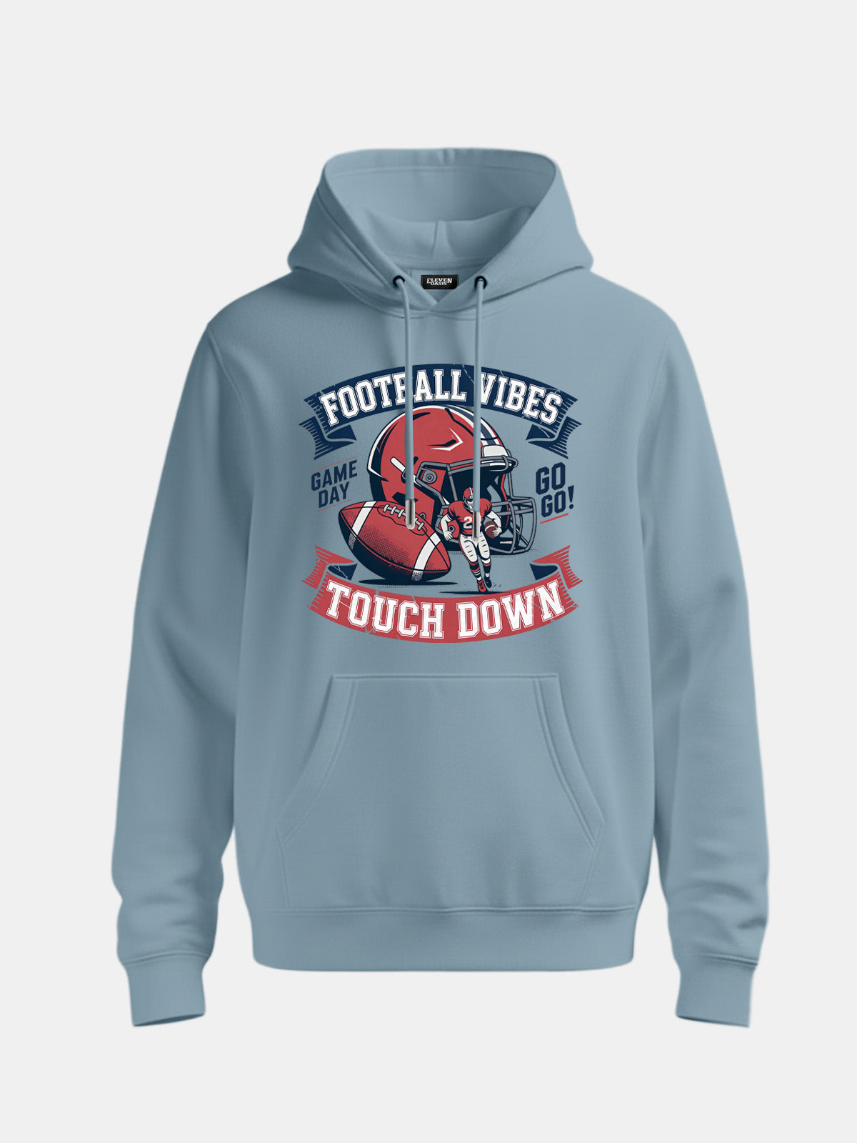 Football Vibes Touchdown Graphic Hoodie Eleven Oasis
