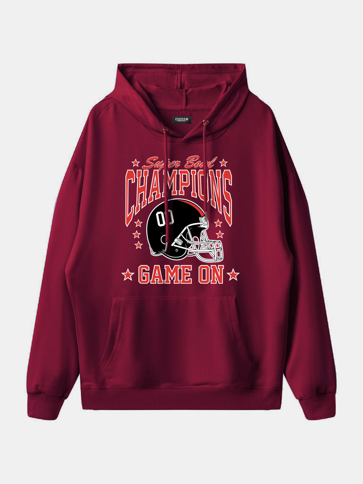 Super Bowl Champions Game On Football Hoodie Eleven Oasis