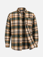 Men's Brushed Cotton Plaid Pocket Long Sleeve Shirt Eleven Oasis