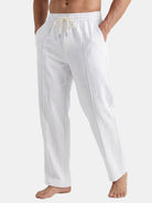 Men's Casual Linen-Blend Drawstring Pants Eleven Oasis