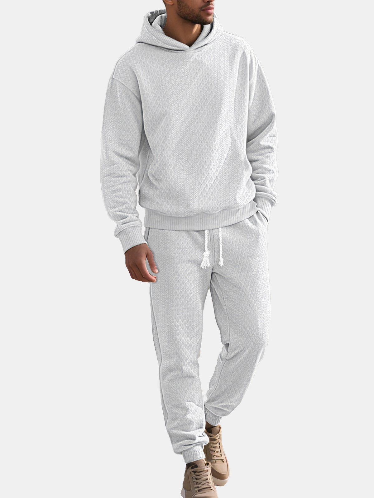 Men's Textured Hoodie Lounge Set Eleven Oasis