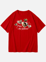 Custom Love Photo Cotton Short Sleeve T-Shirt Eleven Oasis