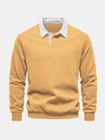 Men's Polo Collar Long Sleeve Sweatshirt Eleven Oasis