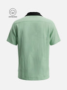 Men's Cotton Retro Piped Bowling Short Sleeve Shirt Eleven Oasis