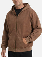 Men's Vintage Washed Zip-Up Hoodie Eleven Oasis