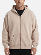 Men's Vintage Washed Zip-Up Hoodie Eleven Oasis