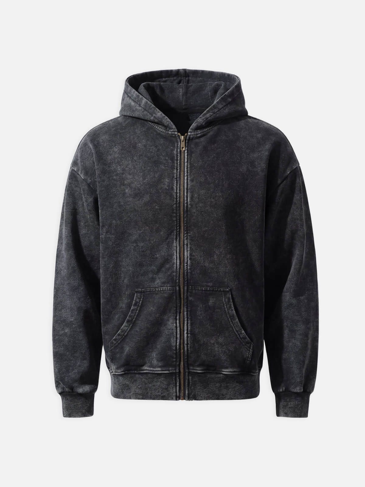 Men's Vintage Washed Zip-Up Hoodie