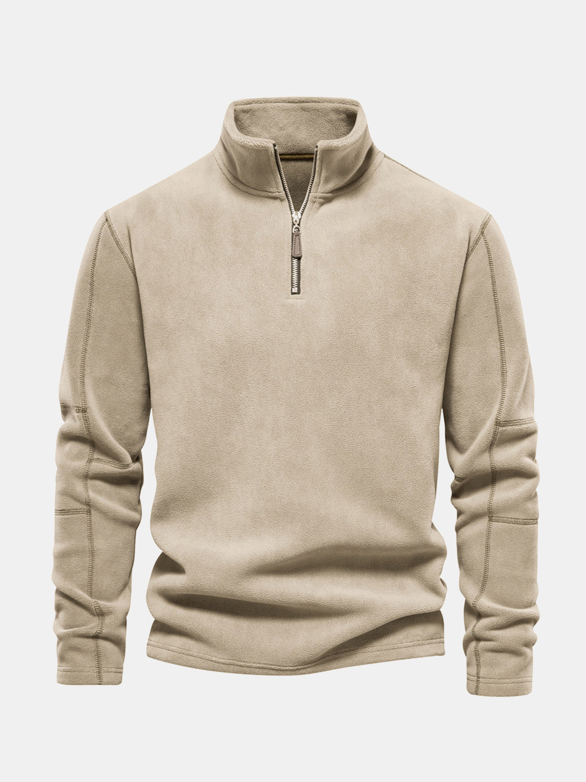 Men's Quarter-Zip Fleece Pullover Sweatshirt ElevenOasis